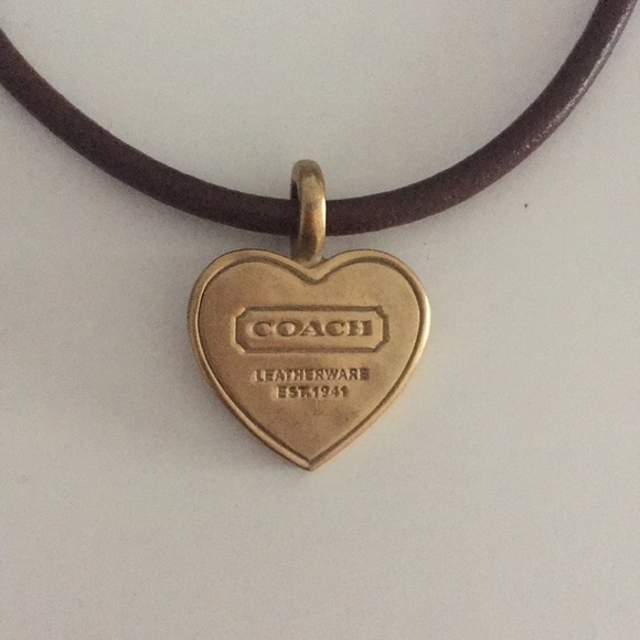 Vintage Coach Gold Heart Collar Necklace - Picture 2 of 2